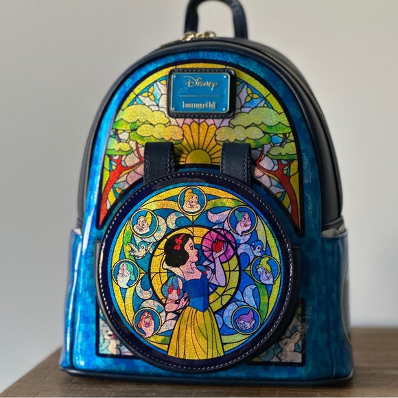 Loungefly Handbags - Loungefly Disney Princess Stained Glass Snow White Mini-Backpack  NWT